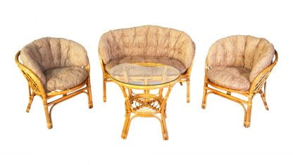 Комплект Багама с диваном, подушки светлые полные Бахама11 мед / Bahama11