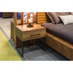 Тумба дизайнерская Лофт Дуб натур/Бетон / Loft