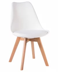 Стул обеденный ДОБРИН ДЖЕРРЙ СОФТ Белый В-02 / DOBRIN JERRY SOFT W-02