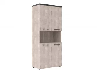 Шкаф с 2-мя комплектами глухих малых дверей и топом ТХC 85.4 (Дуб Каньон) / THC