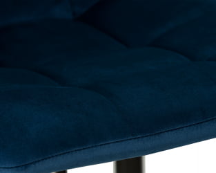 Стул барный ДОБРИН НИCОЛЕ (черные матовые ножки, темно-синий велюр (108-95)) / DOBRIN NICOLE