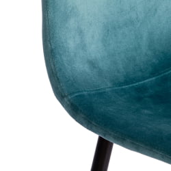 Металлический стул БРЕЕЗЕ (мод. 4724) вельвет/металл, 44 х 53 х 87 см, Лигхт пале греен (темно-бирюзовый ) ХЛР60 / черный / BREEZE (mod. Light pale green HLR60