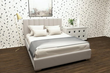 Кровать 120 на 200 Терра с подъемным механизмом Цвет фасада: Кремовый; Материал фасада: Металл/Велюр; Спальное место: 1200х2000 мм