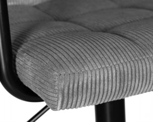 Стул барный ДОБРИН КРУГЕР АРМ БЛАCК (серый вельвет (ЛАР-Е2041-25)) / DOBRIN KRUGER ARM BLACK (LAR-E2041-25))
