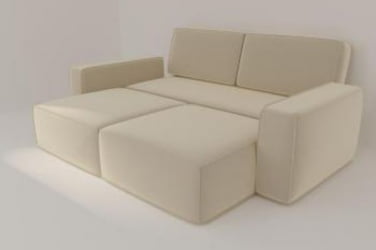 Диван прямой Сунндал (Берхоусе) Цвет фасада: Азур велюр; Тип: Прямой; Материал фасада: Металл/Велюр / (Berhouse)