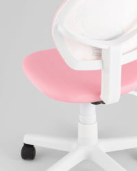 Кресло ЛОЛО Стади (Студй) розовый пластик белый / (Study)