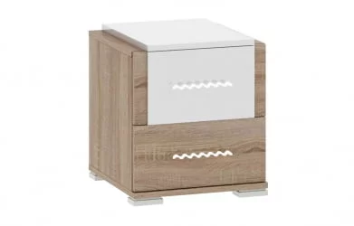 Тумба прикроватная Импульс СН16.17 Дуб сонома/белый глянец / SN16.17