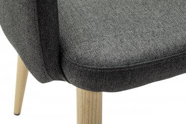 Кресло Ледгер К темно-серый/нат.дуб / Ledger