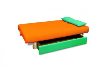 Диван МАНГО 4 (2 категория) Оранжевый Зеленый / MANGO