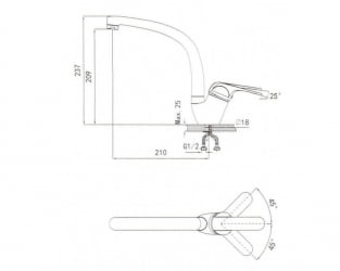 Смеситель ГРАНУЛА 2024 Шварц / GRANULA