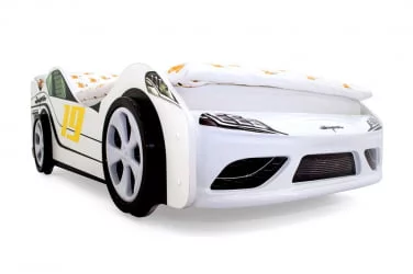 Кровать машинка Супра Белая