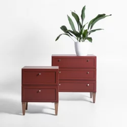 Комод 3 ящика Нортон (К) Кармин / Norton
