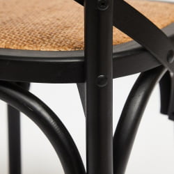 Стул CРОСС (мод.CБ2001) дерево береза, 49.5*53.5*87, черный / CROSS (mod.CB2001)