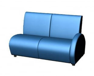 Диван двухместный подлокотник левый Клауд В-600/6 / V-600/6