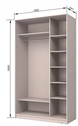 Шкаф-купе Хит-24-14-15 Ясень шимо светлый