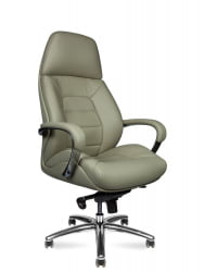 Кресло руководителя ПОРСCХЕ кожа Светло-серый / PORSCHE