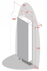 Поворотный зеркальный шкаф Дриве СП Белый / Drive SP