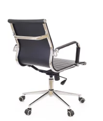 Кресло для персонала Лео Т экокожа Черный / Leo T