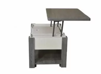 Стол-трансформер раскладной Стэп-4 Ясень черный Бодега белый