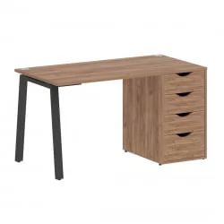 Стол письменный ХОМЕ ОФФИCЕ ВР.СП-3-138.4.А Дуб Табак/Антрацит металл / HOME OFFICE VR.SP-3-138.4.A