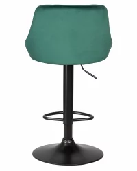 Стул барный ДОБРИН ЛОГАН БЛАCК Зеленый велюр МДЖ9-88 / DOBRIN LOGAN BLACK MJ9-88