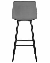 Стул барный ДОБРИН НИCОЛЕ (черные матовые ножки, темно-серый велюр (108-91)) / DOBRIN NICOLE