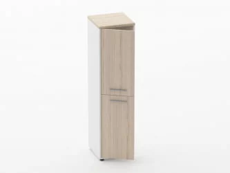 Шкаф 3 узкий закрытый, 2 двери Дека 10.16.12Л Туя/Белый / Deka
