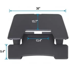 Регулируемая подставка на стол для монитора и ноутбука ЕРК-CВ-ПРО36Б Черная / ERK-CV-PRO36B