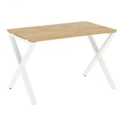 Стол рабочий ЛОФТ ВР.Л-СРКС-2.7 Металл белый Тиквуд светлый / LOFT VR.L-SRX-2.7