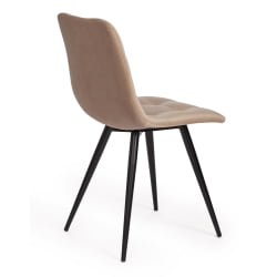 Стул CХИЛЛЙ (мод. 7095-1) ткань/металл, 45кс53х88 см, высота до сиденья 50 см, бежевый баркхат 5/черный / CHILLY (mod. 45x53х88 barkhat