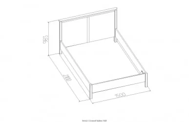 Кровать (1400) Шерлоcк 43 Орех шоколадный (спальня) / Sherlock