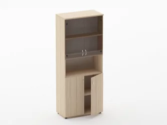 Шкаф высокий со стеклом и нишей Твин 16.16.161 Туя / Twin