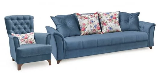 Кресло Ирис ТК 964 Лекко Океан (синий) Фибра Менуэт