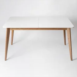 Стол обеденный Пегас Плус 120кс75 Морилка Орех Эмаль белая / Plus 120x75