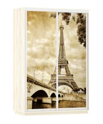 Шкаф-купе двухдверный Экспресс Дуо 1600х2400х Париж/Дуб сонома / 1600х2400h