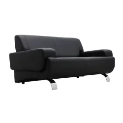 Диван офисный двойной Клерк 5 Екотекс 3001 Черный / Ecotex