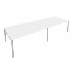 Переговорный стол (2 столешницы) Метал Сйстем Б.ПРГ-2.5 Белый/Серый / Metal System