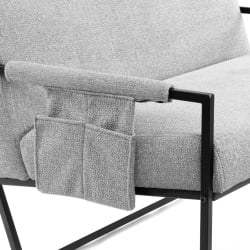 Диван Чарли ЛУКС/Чарли Люкс велюр/букле, ВТ шапе силвер / Charli LUX/Чарли VT shape silver