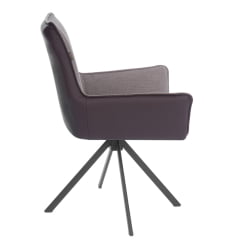 Кресло Мурано/Мурано опора 360, велюр/букле (ХЙП)/Экокожа, бежевый/коричневый / Murano/Мурано (HYP)/Экокожа,