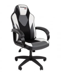 Кресло геймерское CХАИРМАН ДРАЙВ (ГАМЕ) 17 черный/серый/белый / CHAIRMAN (GAME)
