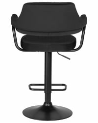 Стул барный ДОБРИН CХАРЛЙ БЛАCК (черный велюр (МДЖ9-101)) / DOBRIN CHARLY BLACK (MJ9-101))