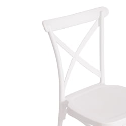 Стул CРОСС (мод. ПЛ24) пластик, 48 х 58 х 89 см, Вхите (белый) 11954 / CROSS (mod. PL24) White