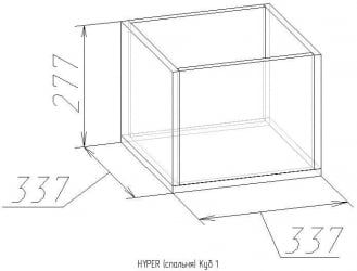 Куб 1 Хйпер Палисандр (спальня) Палисандр / Hyper