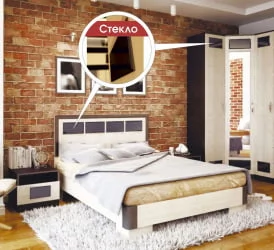 Кровать с ортопедом Венера 900 Дуб млечный-венге