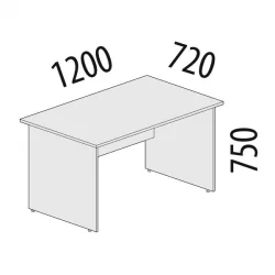 Стол рабочий Альфа 63.11 Дуб кобург