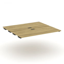 Двойной стол-приставка к двум опорным тумбам/шкафам CОНCЕПТ CН.ДСПР-008 Дуб Винченцо Черный / CONCEPT CN.DSPR-008