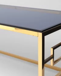 Журнальный стол БРУКЛИН 120кс60 Золото стекло смоке / 120x60 smoke