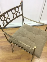 Кресло Виконт (полоса) кованое цвет шоколад