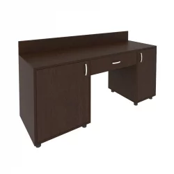 Стол с 2-мя тумбами и бортиком (левый) ЛИГХТ С-СТ-170 Л Венге Цаво / LIGHT