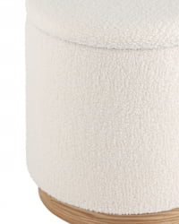 Пуф с ящиком Холли Л Тедди белый / L